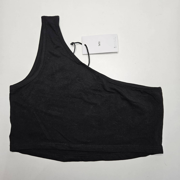 NEW Daisy Street One Shoulder Crop Top 2XL Black NWT - Picture 6 of 8